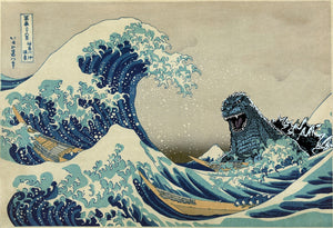 Godzilla vs the Great Wave