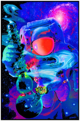 Spaced Out Blacklight - Flocked Blacklight Poster