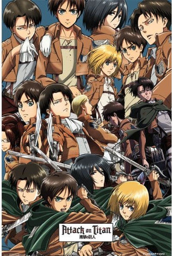Attack on Titan Collage Poster - Rolled