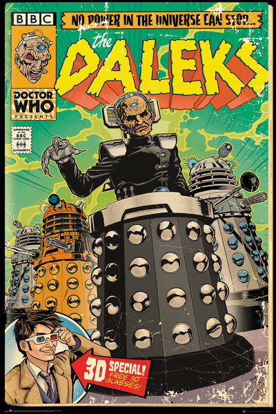 Doctor Who Daleks Comic Poster - Rolled