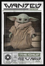 Load image into Gallery viewer, Baby Yoda Wanted Poster - Mall Art Store
