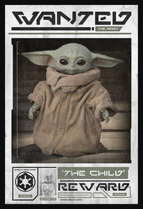 Baby Yoda Wanted Poster - Mall Art Store