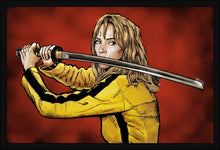 Load image into Gallery viewer, Kill Bill, Kill the Bride, Quentin Tarantino, Uma Thurman, Classic, Film, Movie, Poster, Framed, Black Frame
