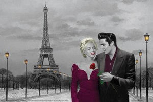 Elvis & Marilyn Paris Poster