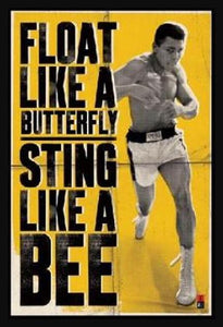 Muhammad Ali Float Like a Butterfly Sting Like A Bee Poster - Mall Art Store
