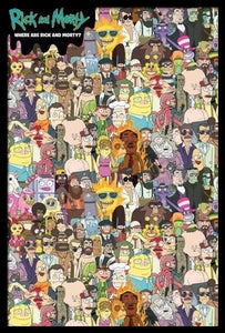 Rick and Morty - Where's Rick and Morty Poster - Black