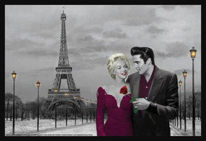 Elvis & Marilyn Paris Poster - Mall Art Store