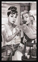 Load image into Gallery viewer, Marilyn / Audrey Tattoo Poster - Mall Art Store
