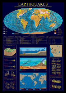 Earthquakes Chart Poster - Black