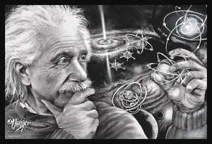 Albert Einstein Quazar Poster - Mall Art Store