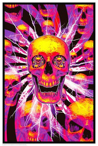 Hyper Skull- Non Flocked Blacklight Poster