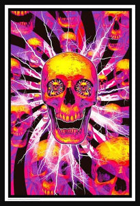 Hyper Skull- Non Flocked Blacklight Poster - Mall Art Store