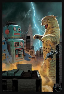 Cat vs Robot Poster - Mall Art Store